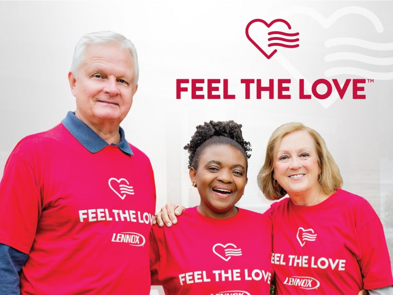 FeelTheLove-808×606 people wearing shirts from the Feel The Love and Lennox cross campaign