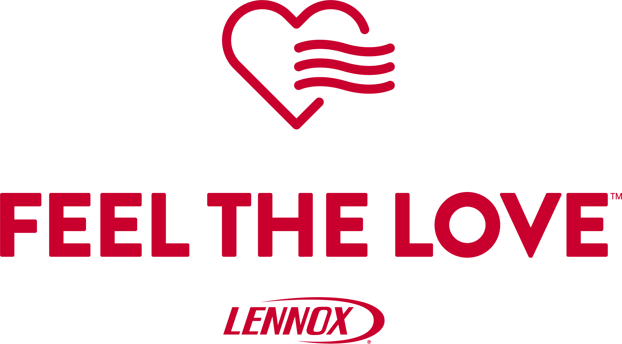 feel the love and Lennox partnership logo